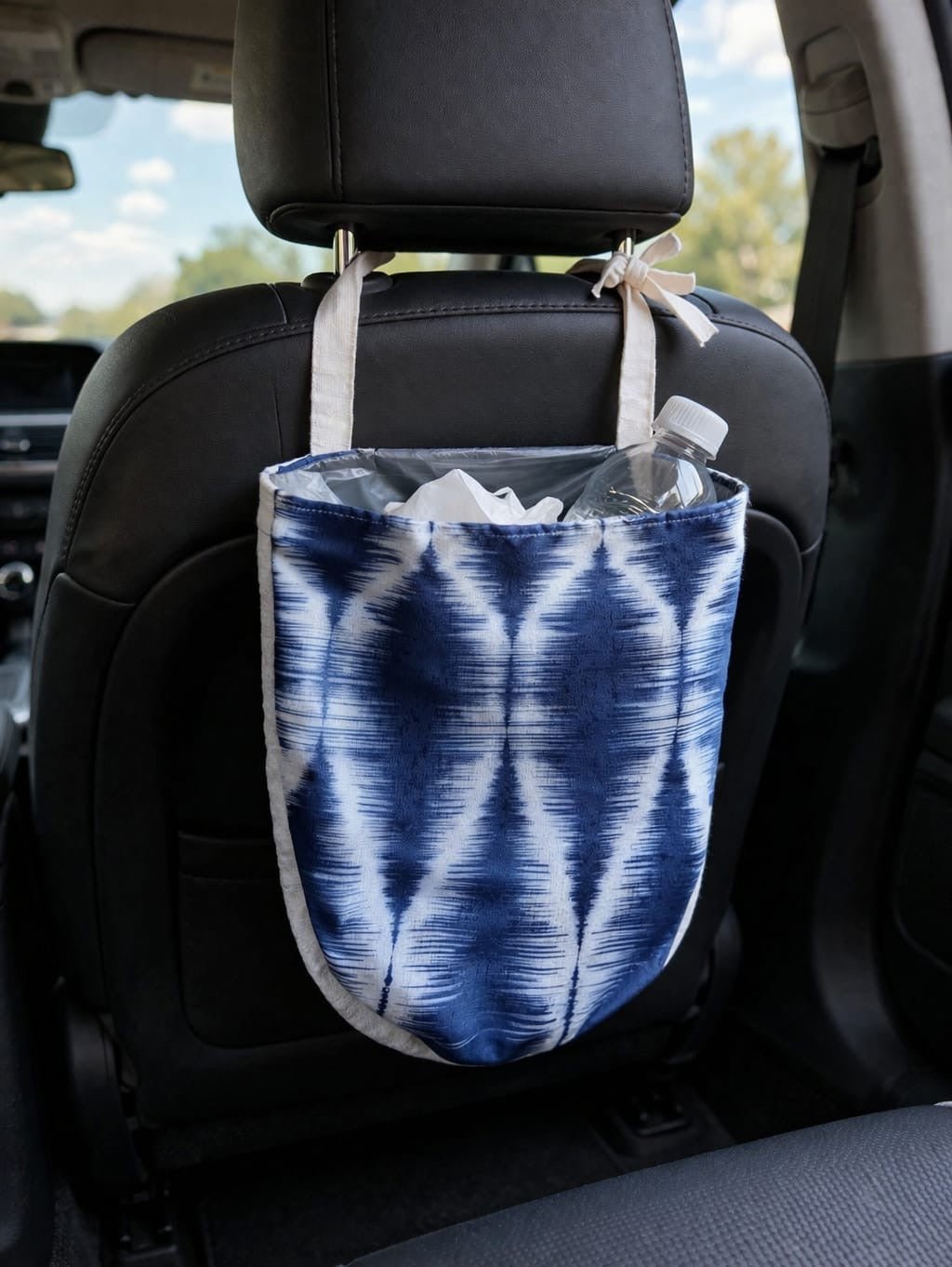Upcycled Cloth & Satin Car Storage Bags Eco Friendly – Travel Accessories on Brown Living™. SKU: BL-IRAART-07BTD. Img 1.