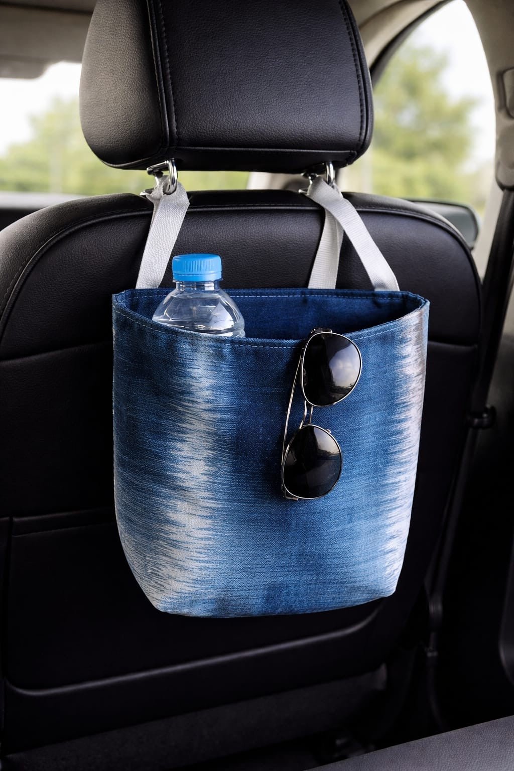 Upcycled Cloth & Satin Car Storage Bags Eco Friendly – Travel Accessories on Brown Living™. SKU: BL-IRAART-07BTD19. Img 5.