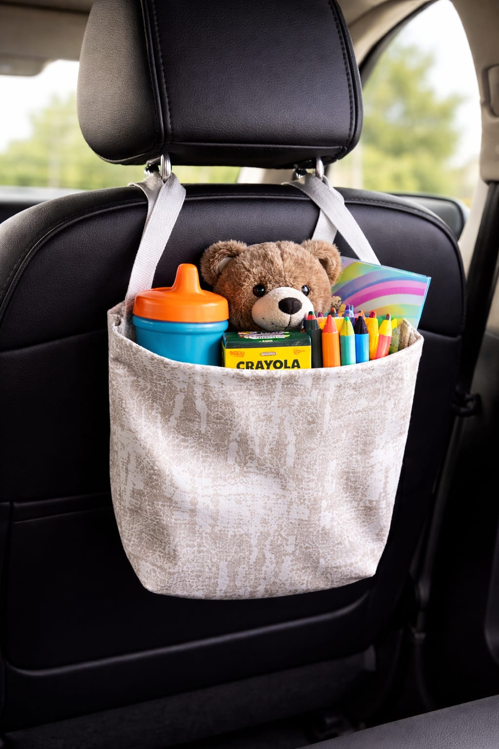 Upcycled Cloth & Satin Car Storage Bags Eco Friendly – Travel Accessories on Brown Living™. SKU: BL-IRAART-07BTDn. Img 3.