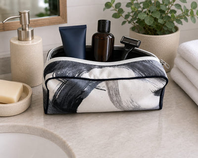 Upcycled Cloth Travel Pouch Eco Friendly Multipurpose Organizer – Travel Accessories on Brown Living™. SKU: BL-IRTCP_Beige__OliveGreen_1777299807160_5qdjv. Img 7.