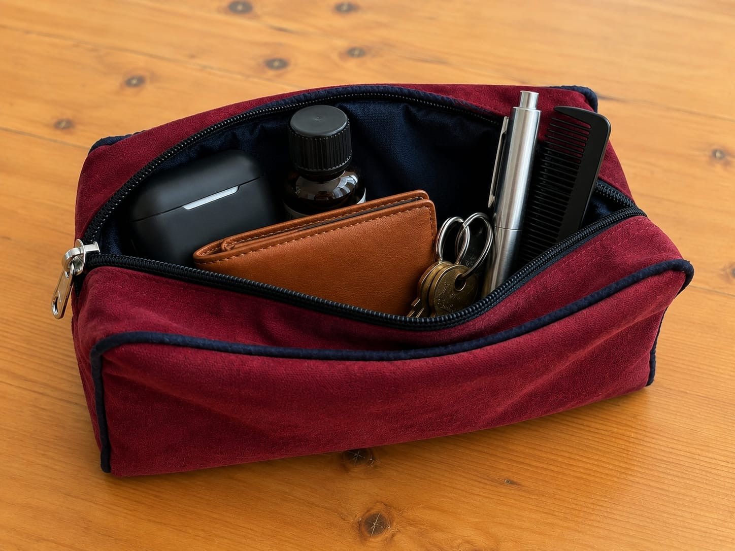 Upcycled Cloth Travel Pouch Eco Friendly Multipurpose Organizer – Travel Accessories on Brown Living™. SKU: BL-IRTCP_Beige__OliveGreen_1777299807160_5qdjv. Img 6.