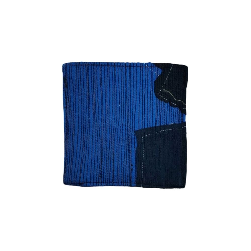 Upcycled Coasters Set of 6 | Sustainable Recycled Table Coasters – Coasters on Brown Living™. SKU: Coastblue. Img 2.
