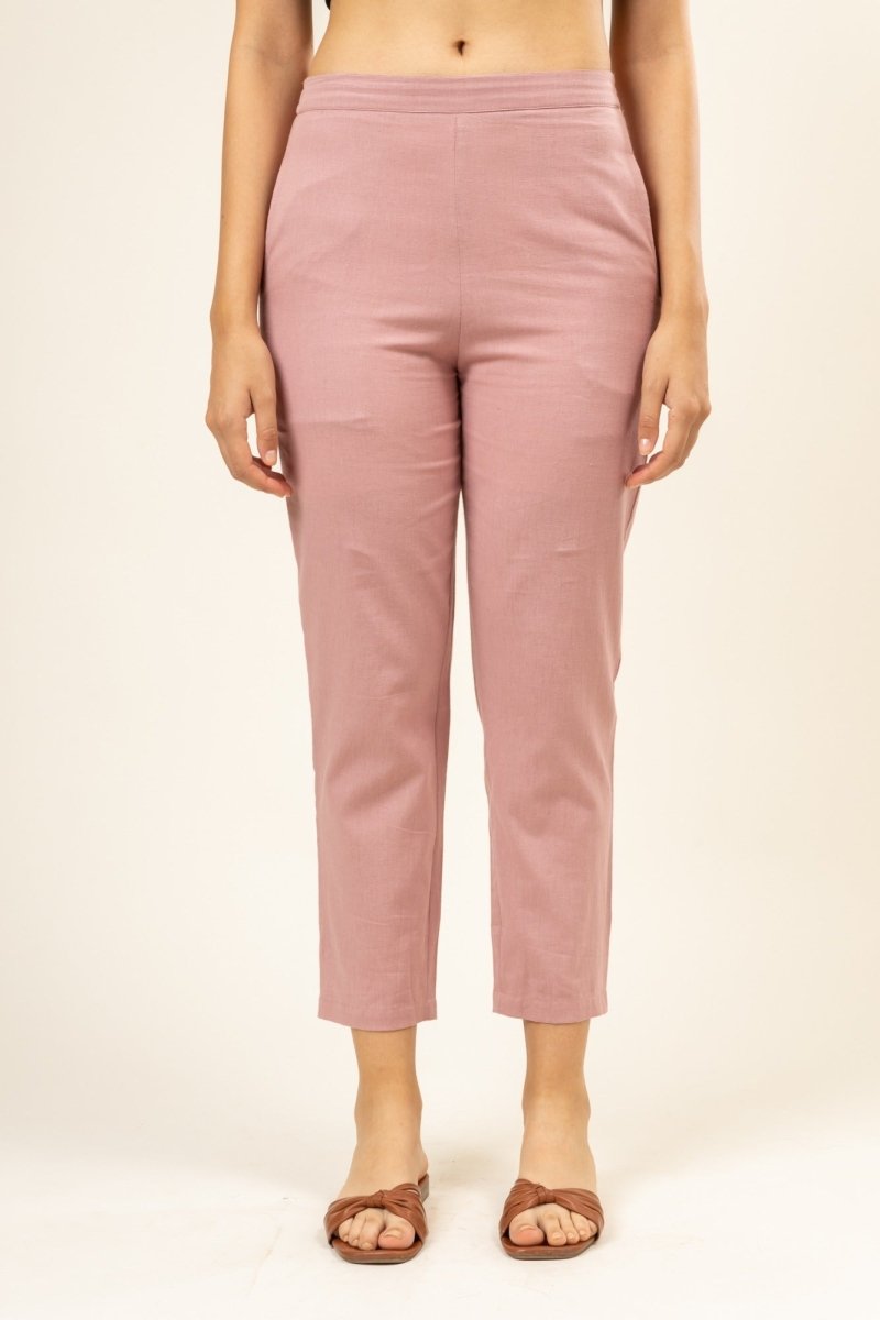 Upcycled Cotton Jade pink pants | Verified Sustainable by Brown Living™