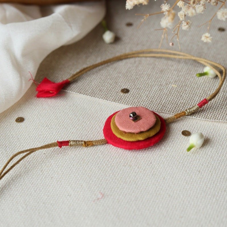 Upcycled Fabric Artisanal Rakhi | Color Rings | Verified Sustainable by Brown Living™