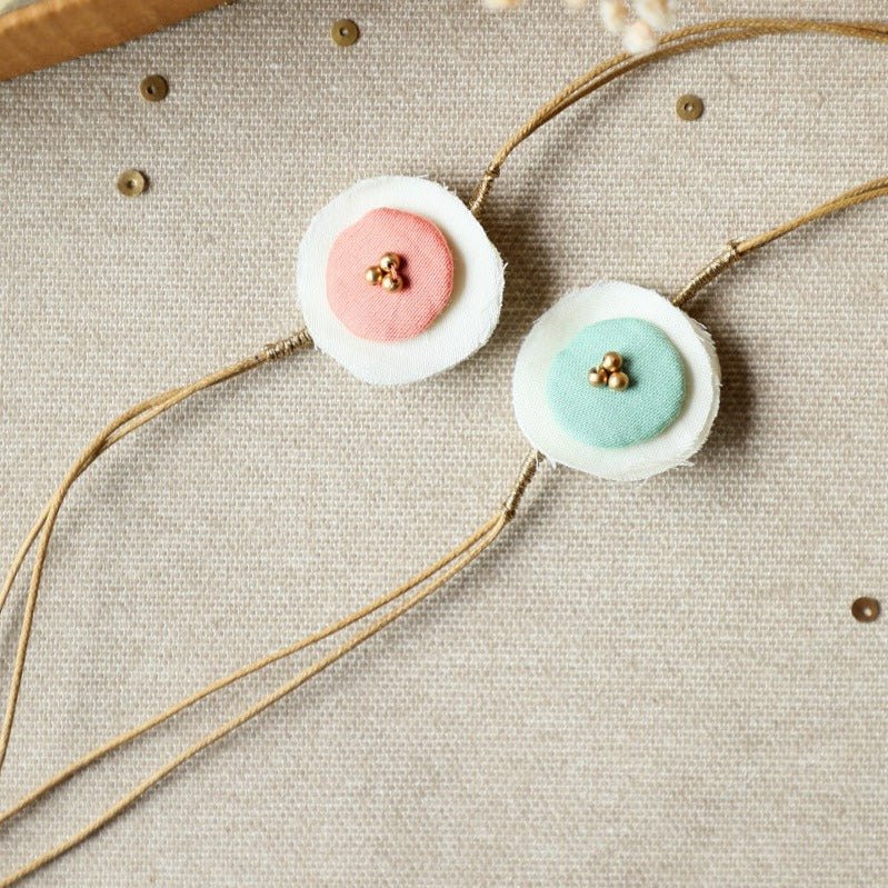 Upcycled Fabric Artisanal Rakhi (Pink & Blue) - Set of 2 | Verified Sustainable by Brown Living™