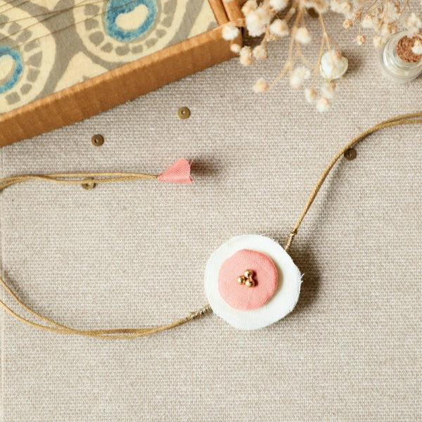 Upcycled Fabric Artisanal Rakhi - Pink | Verified Sustainable by Brown Living™