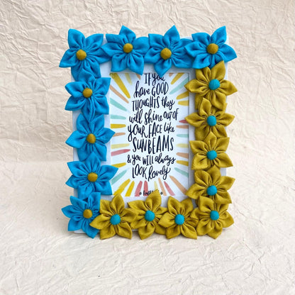 Upcycled Floral Photo Frame | Handmade Sustainable Decor – Art & Craft Supplies by Aftertaste available on Brown Living™. . SKU: 98086142021. Img 6.