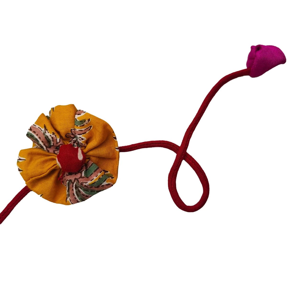 Upcycled Handmade Coral Love Rakhi – Rakhi by USE ME WORKS available on Brown Living™. . SKU: UMW - Rakhi - 08. Img 2.