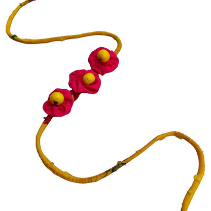 Upcycled Handmade Pink Sunbird Rakhi – Rakhi by USE ME WORKS available on Brown Living™. . SKU: UMW - Rakhi - 12. Img 4.