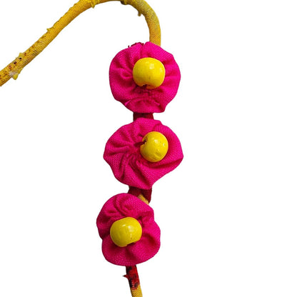 Upcycled Handmade Pink Sunbird Rakhi – Rakhi by USE ME WORKS available on Brown Living™. . SKU: UMW - Rakhi - 12. Img 2.