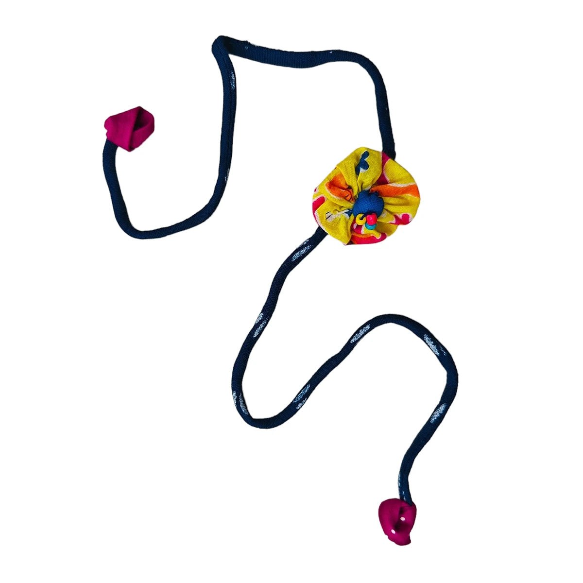 Upcycled Handmade Sunflower Rakhi – Rakhi by USE ME WORKS available on Brown Living™. . SKU: UMW - Rakhi - 06. Img 2.
