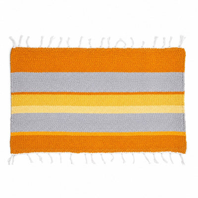 Upcycled Marine Textile Doormat | Reclaimed Fabric Home Mat – Mats & Rugs on Brown Living™. SKU: DOORMATORG. Img 5.