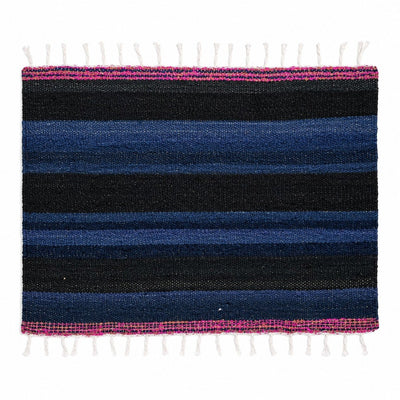 Upcycled Marine Textile Doormat | Reclaimed Fabric Home Mat – Mats & Rugs on Brown Living™. SKU: DOORMATYLW. Img 3.