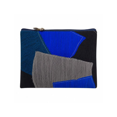 Upcycled Marine Textile Travel Organiser Pouch – Travel Organiser on Brown Living™. SKU: PUSBLU. Img 14.