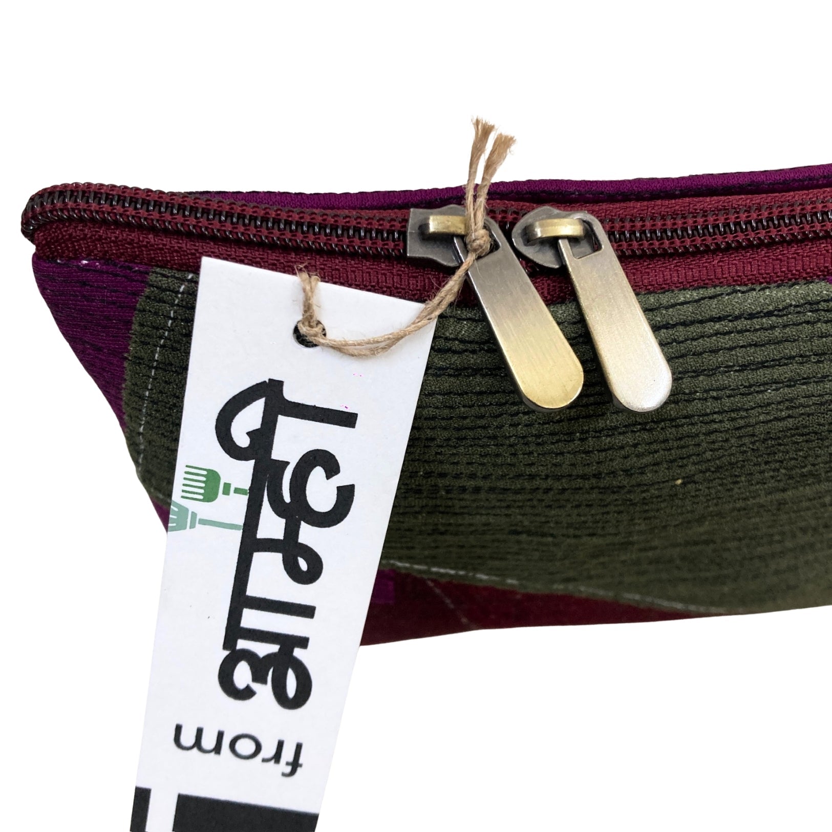 Upcycled Marine Textile Travel Organiser Pouch – Travel Organiser on Brown Living™. SKU: PUSPUR. Img 3.