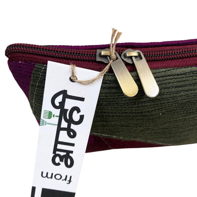 Upcycled Marine Textile Travel Organiser Pouch – Travel Organiser on Brown Living™. SKU: PUSPUR. Img 3.