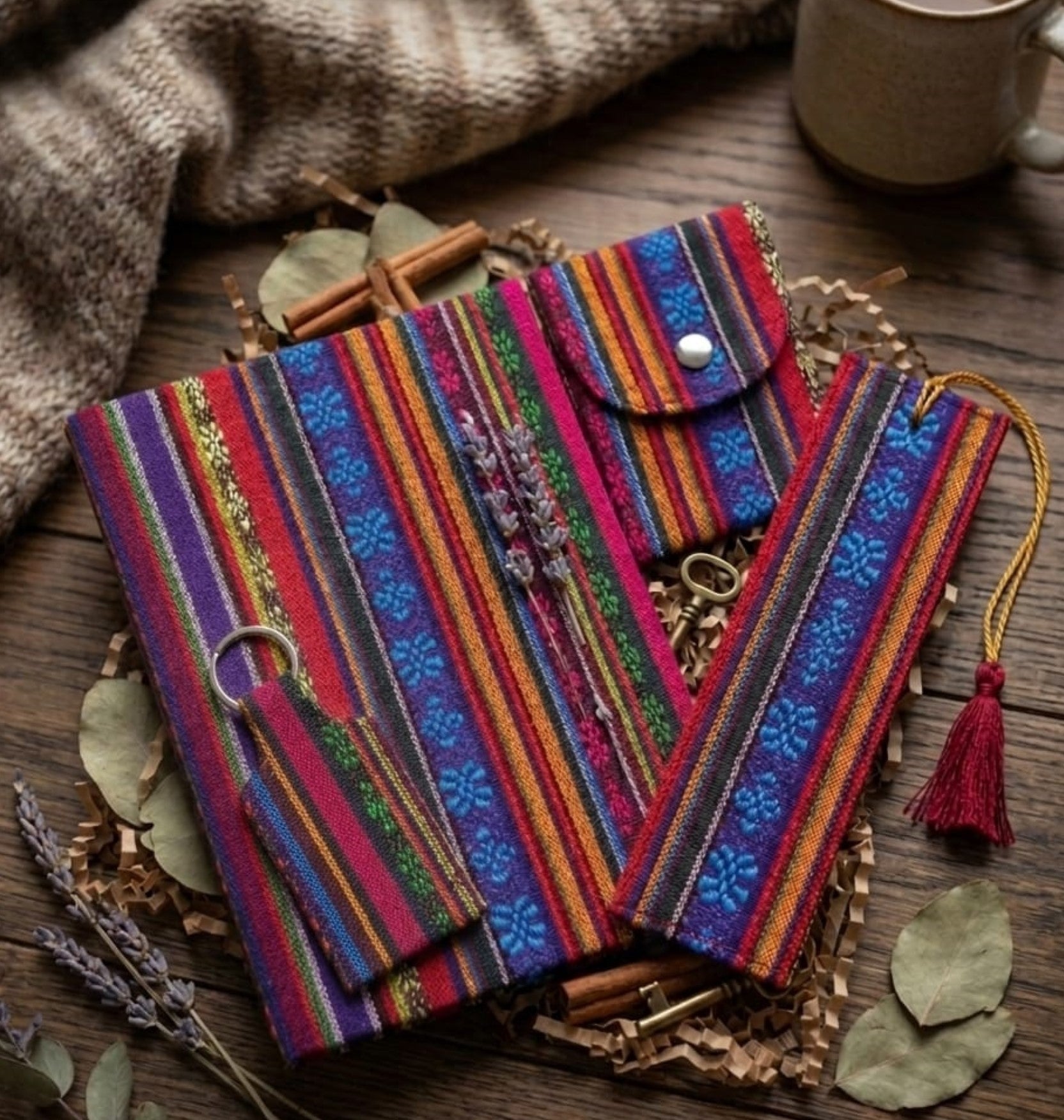 Upcycled Notebook Gift Set | Eco - Friendly Sustainable Stationery Gift – Gift Hampers on Brown Living™. SKU: KRBL07. Img 1.