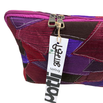 Upcycled Patchwork Laptop Bag Handcrafted Fabric Laptop Carry Bag – Laptop Sleeve on Brown Living™. SKU: ASWMLAPBUR. Img 4.