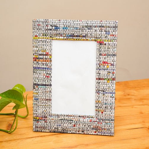 Upcycled Photo Frame With Magnetic Stand Flap Back Loop | Verified Sustainable Gift Giving on Brown Living™