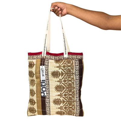 Upcycled Tote Bag Sustainable Reusable Carry Bag – Tote Bag on Brown Living™. SKU: ASWMBE. Img 30.