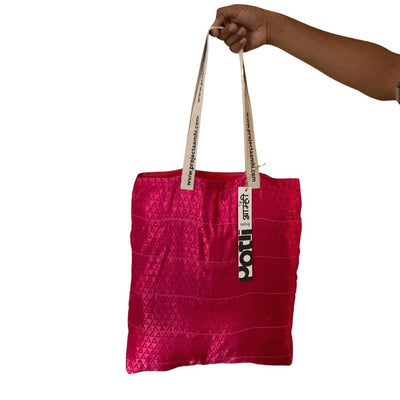 Upcycled Tote Bag Sustainable Reusable Carry Bag – Tote Bag on Brown Living™. SKU: ASWMTIFPK. Img 21.