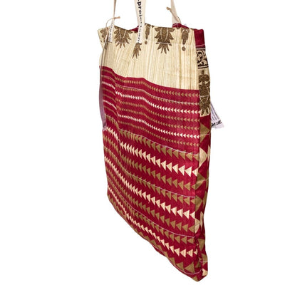 Upcycled Tote Bag Sustainable Reusable Carry Bag – Tote Bag on Brown Living™. SKU: ASWMTIFRED. Img 16.