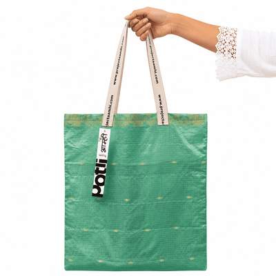 Upcycled Tote Bag Sustainable Reusable Carry Bag – Tote Bag on Brown Living™. SKU: Pattern28. Img 51.