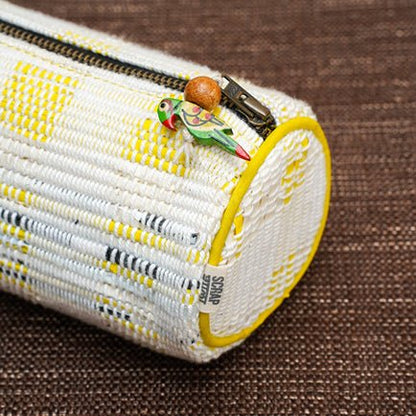 Upcycled Yellow Zip Multipurpose Lightweight Pouch | Verified Sustainable by Brown Living™