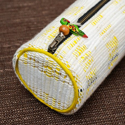 Upcycled Yellow Zip Multipurpose Lightweight Pouch | Verified Sustainable by Brown Living™