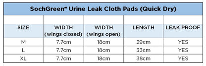 Urine Leak Reusable Cloth Pads (Quick Dry) (3 pcs) | Verified Sustainable by Brown Living™