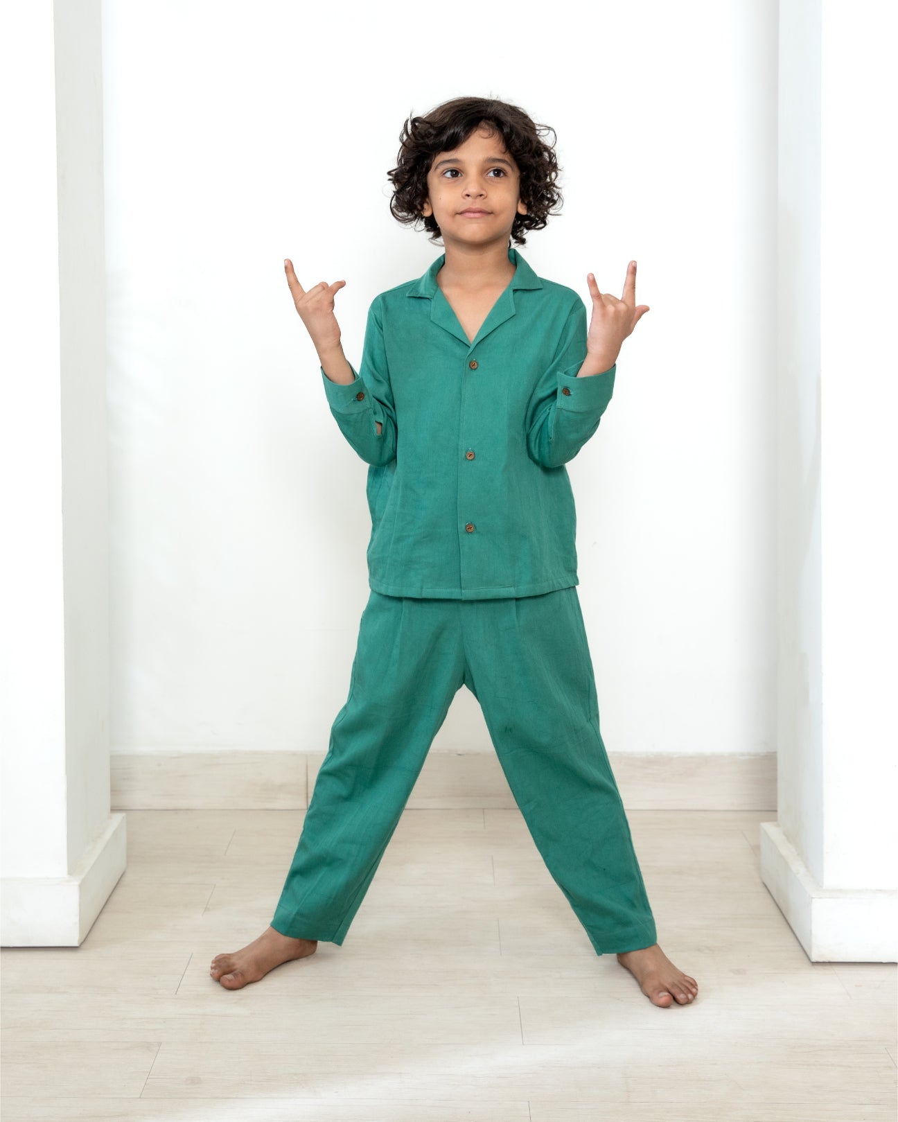 Vaayu Comfort Set For Boys Soft Cotton Kids Outfit – Kids Daywear Sets on Brown Living™. SKU: VCG01001. Img 1.