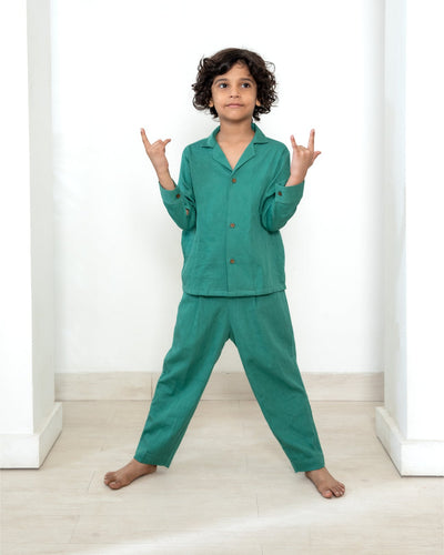 Vaayu Comfort Set For Boys Soft Cotton Kids Outfit – Kids Daywear Sets on Brown Living™. SKU: VCG01001. Img 1.