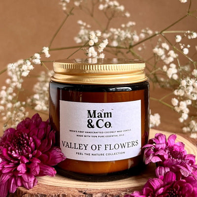 Valley of Flowers - 100% Coconut Wax Botanical Candle – Candles & Fragrances on Brown Living™. SKU: BC10003. Img 9.
