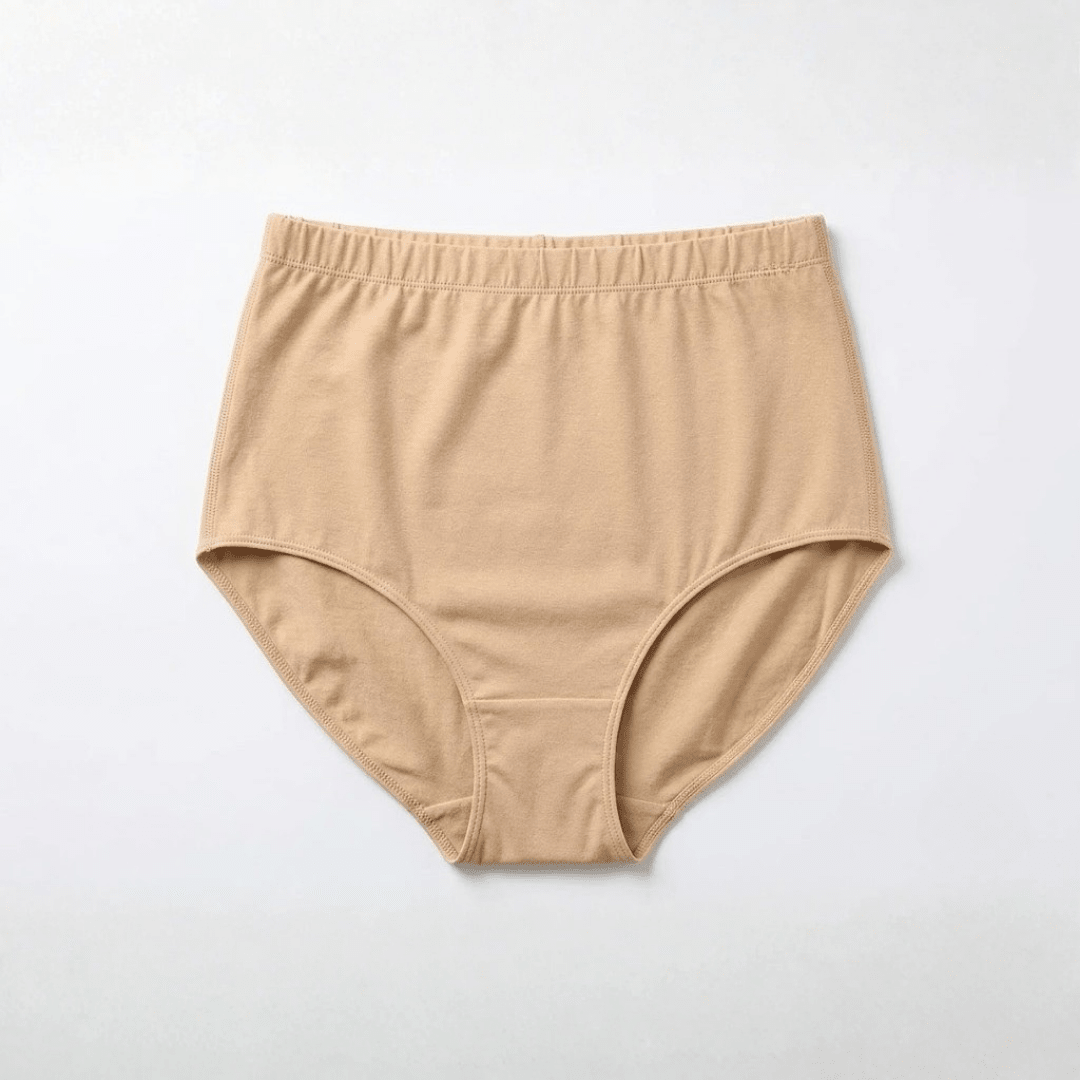 Vanilla & Blush Organic Cotton Classic Brief Pack of 2 – Womens Underwear on Brown Living™. SKU: 001HWBNude-BeigeS. Img 3.
