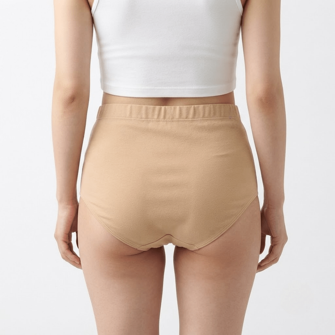 Vanilla & Blush Organic Cotton Classic Brief Pack of 2 – Womens Underwear on Brown Living™. SKU: 001HWBNude-BeigeS. Img 7.
