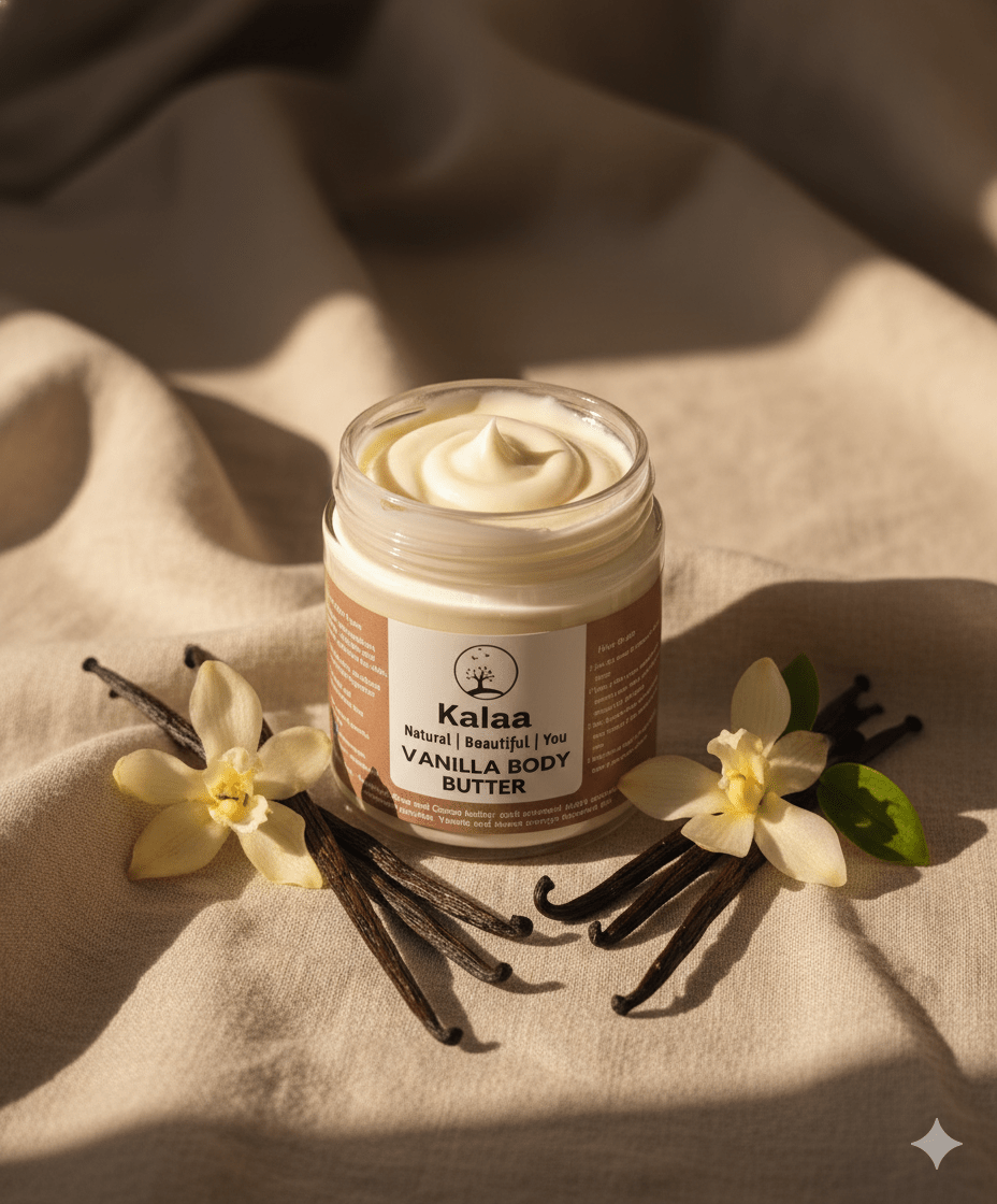 Vanilla Body Butter Deep Nourishing Skin Moisturiser 120 gm – Body Butter on Brown Living™. SKU: VANBTR. Img 4.