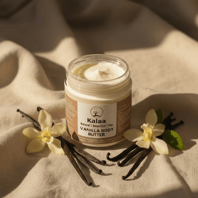 Vanilla Body Butter Deep Nourishing Skin Moisturiser – Body Butter on Brown Living™. SKU: VANBTR. Img 1.