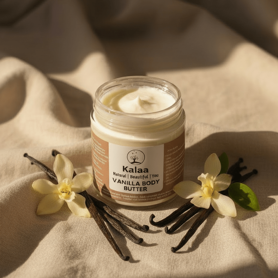 Vanilla Body Butter Deep Nourishing Skin Moisturiser – Body Butter on Brown Living™. SKU: VANBTR. Img 1.