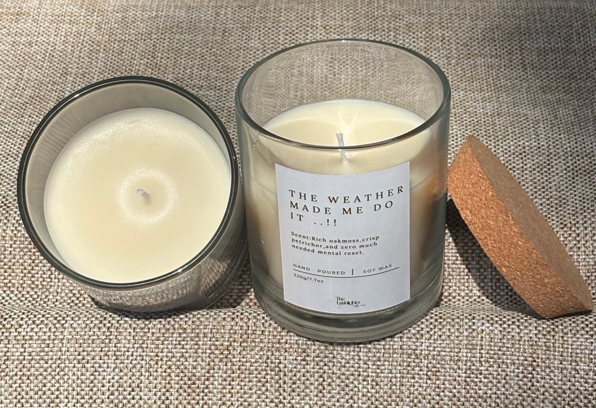 Vanilla Glass Jar Candle with Lid | Sweet Scented Soy Wax Candle – Candles & Fragrances on Brown Living™. SKU: LUSH_0045. Img 3.