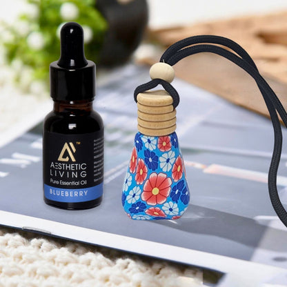 Vase Shape Car Aromatizer/Diffuser Bottle with Essential Oil | Verified Sustainable by Brown Living™