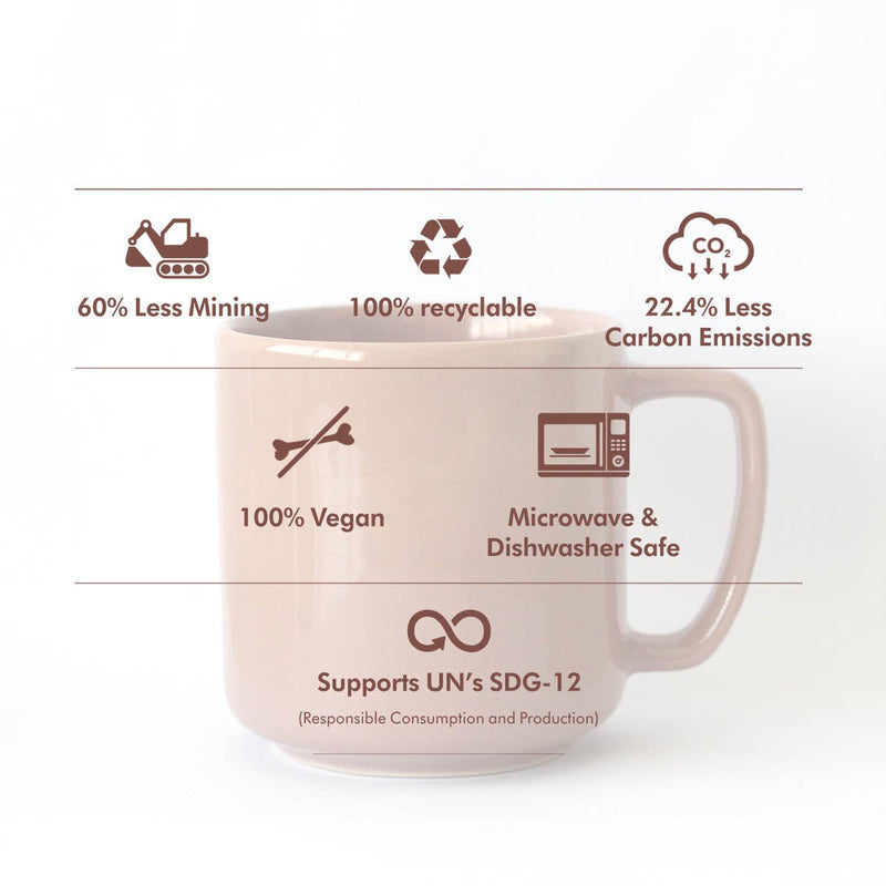 Vasu Ecofriendly Recycled Ceramic Coffee Mug | Verified Sustainable by Brown Living™