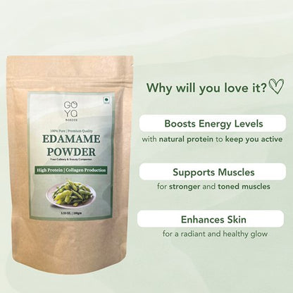 Vegan Edamame Powder - 100gm | Plant - based Superfood | Verified Sustainable by Brown Living™