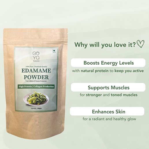 Vegan Edamame Powder - 100gm | Plant - based Superfood | Verified Sustainable by Brown Living™