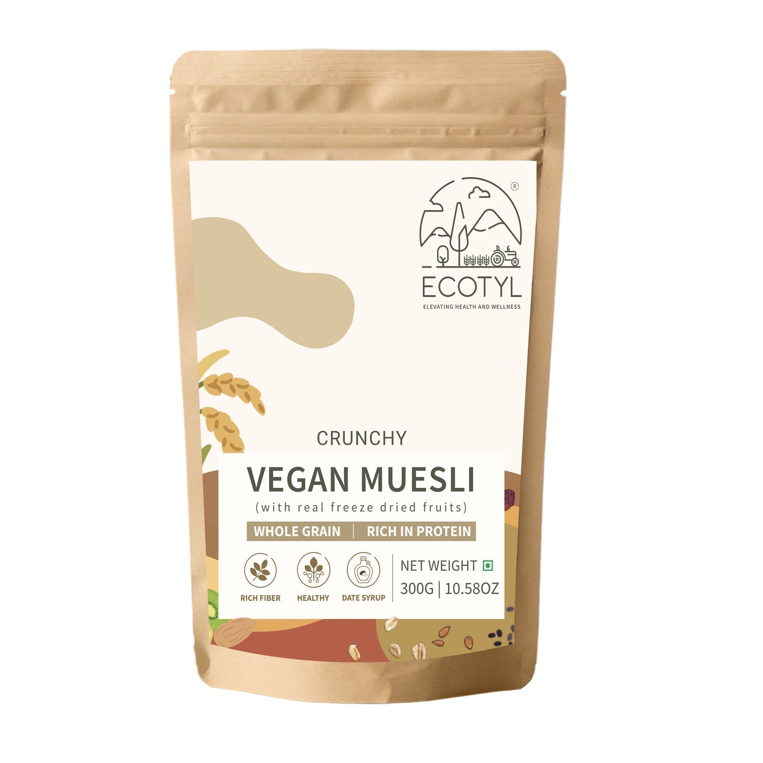 Vegan Muesli | Freeze Dried Fruits | Nuts Mix | 300g – Cereal & Meusli on Brown Living™. SKU: ECOTYL00055. Img 5.