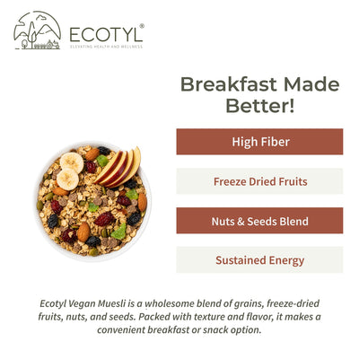 Vegan Muesli | Freeze Dried Fruits | Nuts Mix | 300g – Cereal & Meusli on Brown Living™. SKU: ECOTYL00055. Img 2.