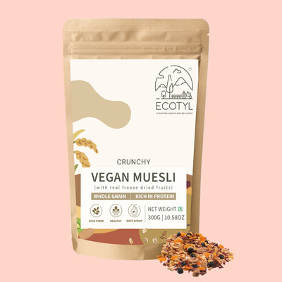 Vegan Muesli | Freeze Dried Fruits | Nuts Mix | 300g – Cereal & Meusli on Brown Living™. SKU: ECOTYL00055. Img 1.