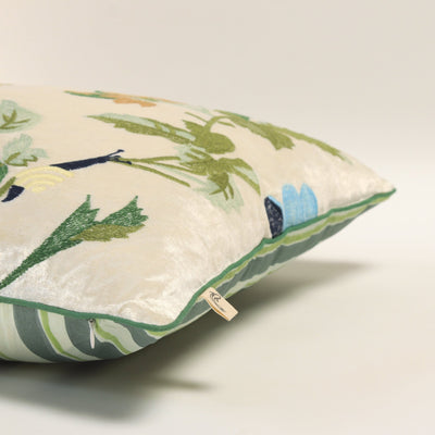 Vera Cotton Velvet Cushion Cover Soft Decorative Pillow Cover – Covers & Inserts on Brown Living™. SKU: KOI-PL-IV-014. Img 2.