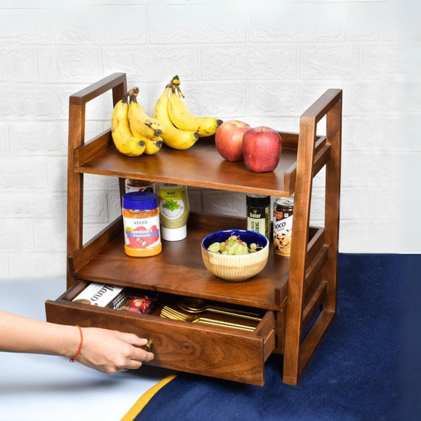 Versatile Wooden Organizer with Drawer | Verified Sustainable Kitchen Organisers on Brown Living™