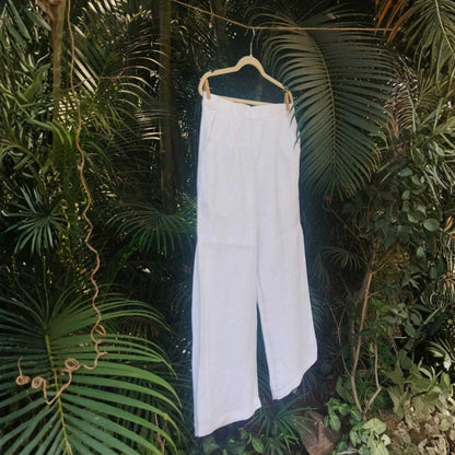 Vianca White Hemp Pants – Womens Pant on Brown Living™. SKU: JDS6014-XS. Img 2.