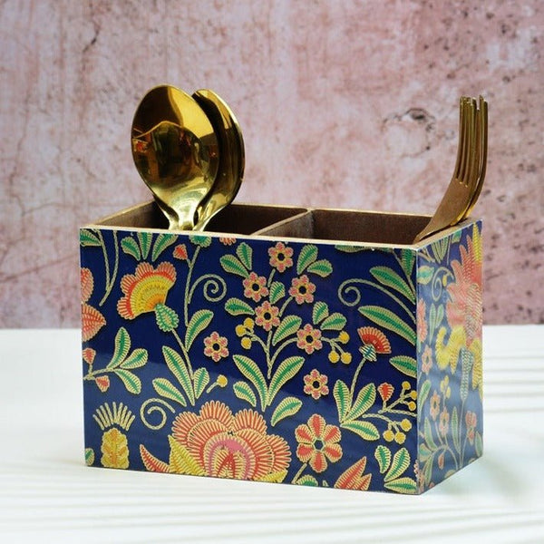 Vibrant Floral MDF Cutlery Holder | Verified Sustainable by Brown Living™